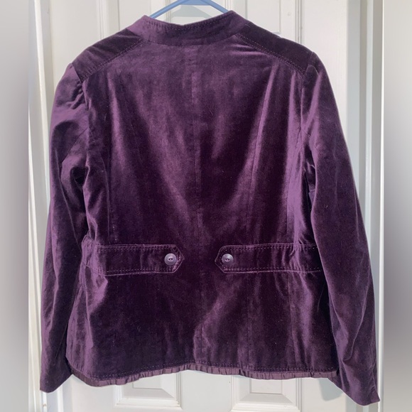 Coldwater Creek Deep Purple Velvet Blazer - Picture 6 of 9